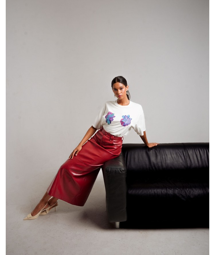 Iraida Nadia Croco Skirt Iraida Nadia Croco Skirt